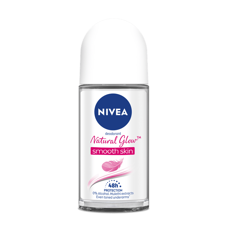 NIVEA Women Deodorant Roll On, Whitening Smooth Skin, for 48h Protection