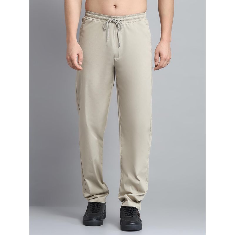 Monte Carlo Men Solid Beige Mid Rise Regular Fit Trackpant (2XL)