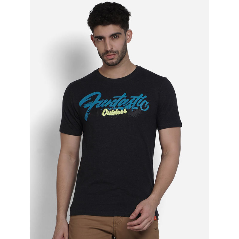 Wildcraft Men Dk Grey Regular Fit T-Shirt (M)