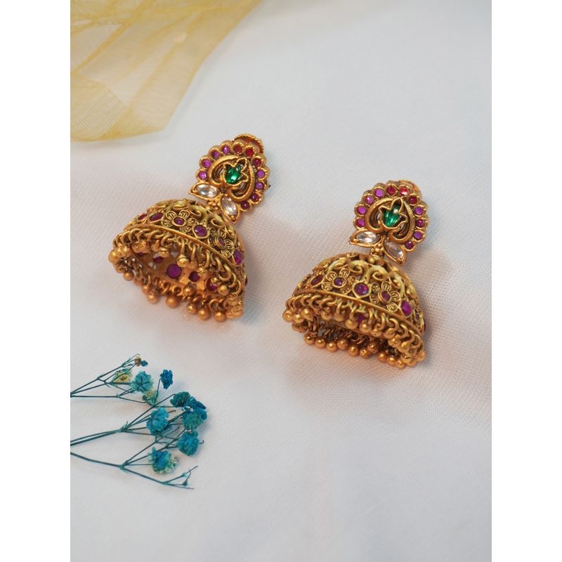 Matte finish jhumkas online 2025