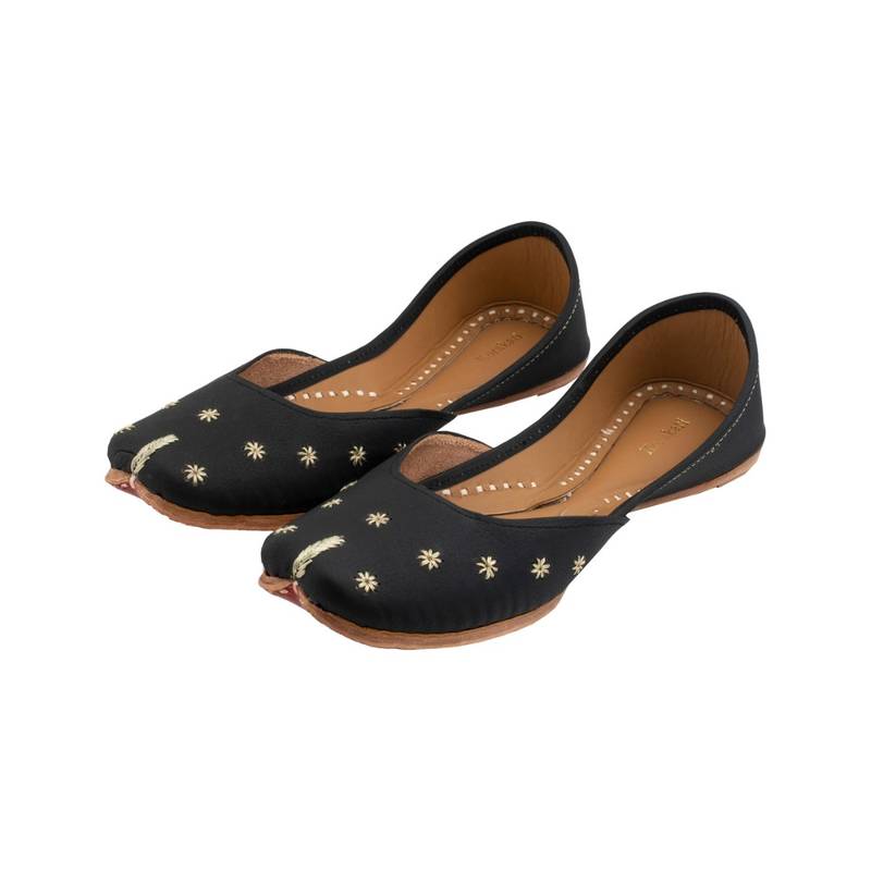 Korakari Womens Leather Juti-Black (UK 5)