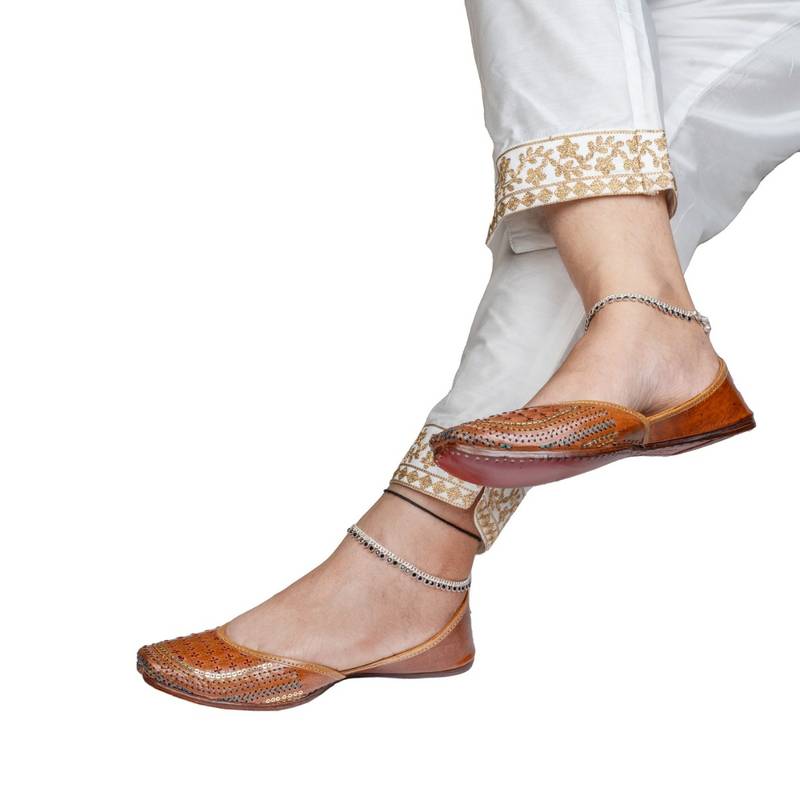 Korakari Womens Leather Juti-Tan (UK 5)