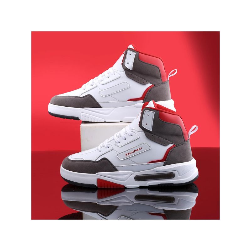 Bacca Bucci Multi-Color Vengeance Korean Style High Top Streetwear Sneakers for Men (UK 6)