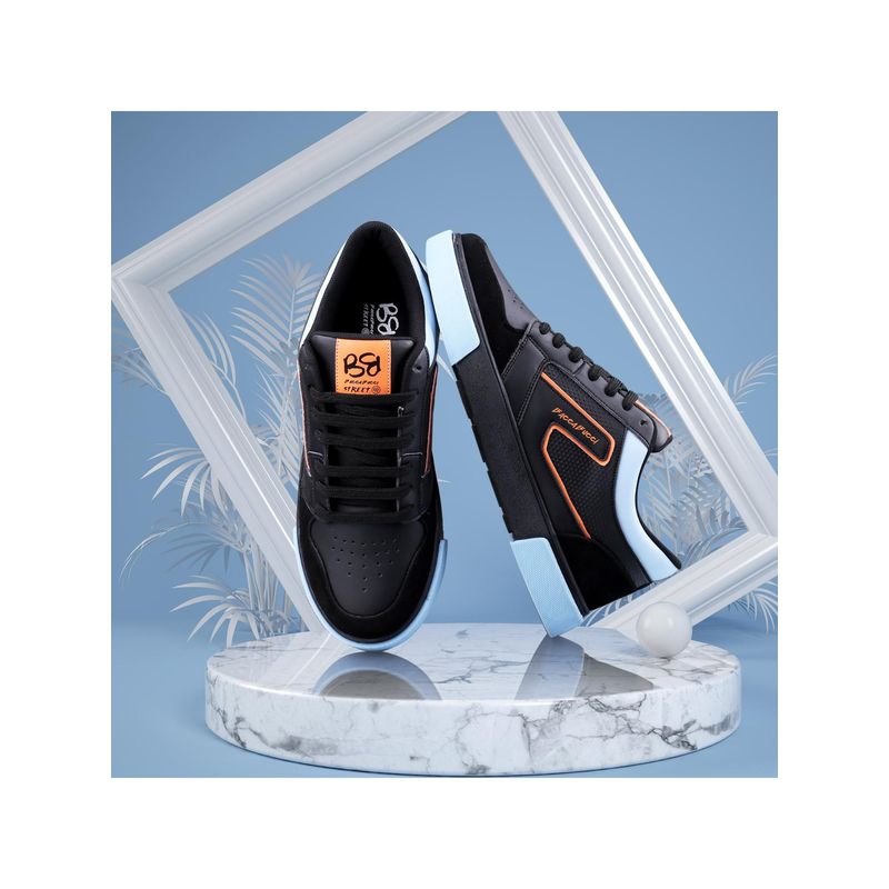 Bacca Bucci Black Slayer Korean Style Low Top Streetwear Sneakers for Men (UK 7)