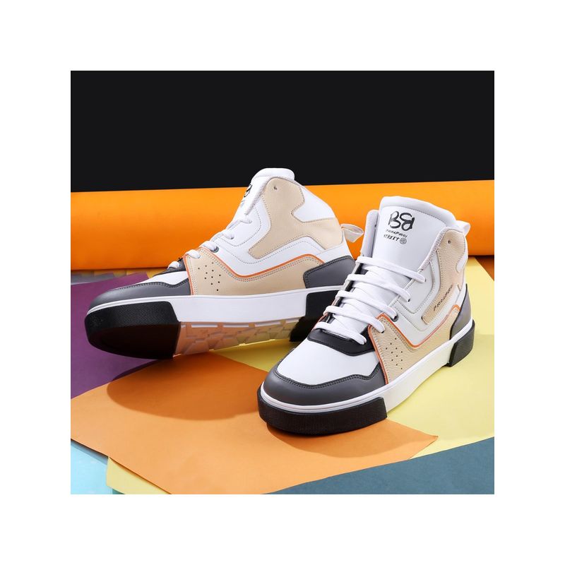 Bacca Bucci Multi-Color Evoke Korean Style High Top Streetwear Sneakers for Men (UK 9)