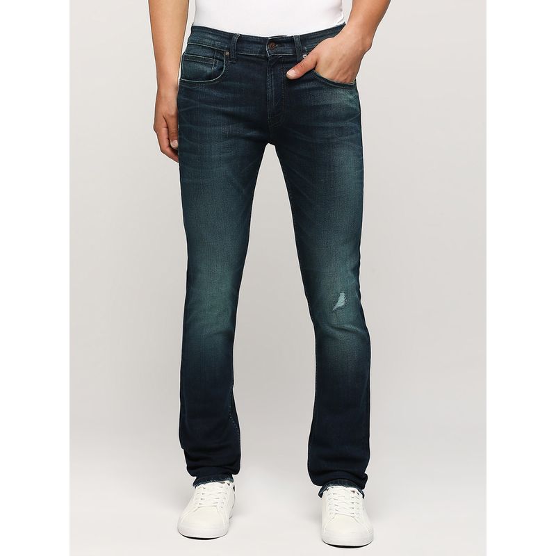 Pepe Jeans Vapour Dark Blue Mid Rise Slim Fit Jeans (28)