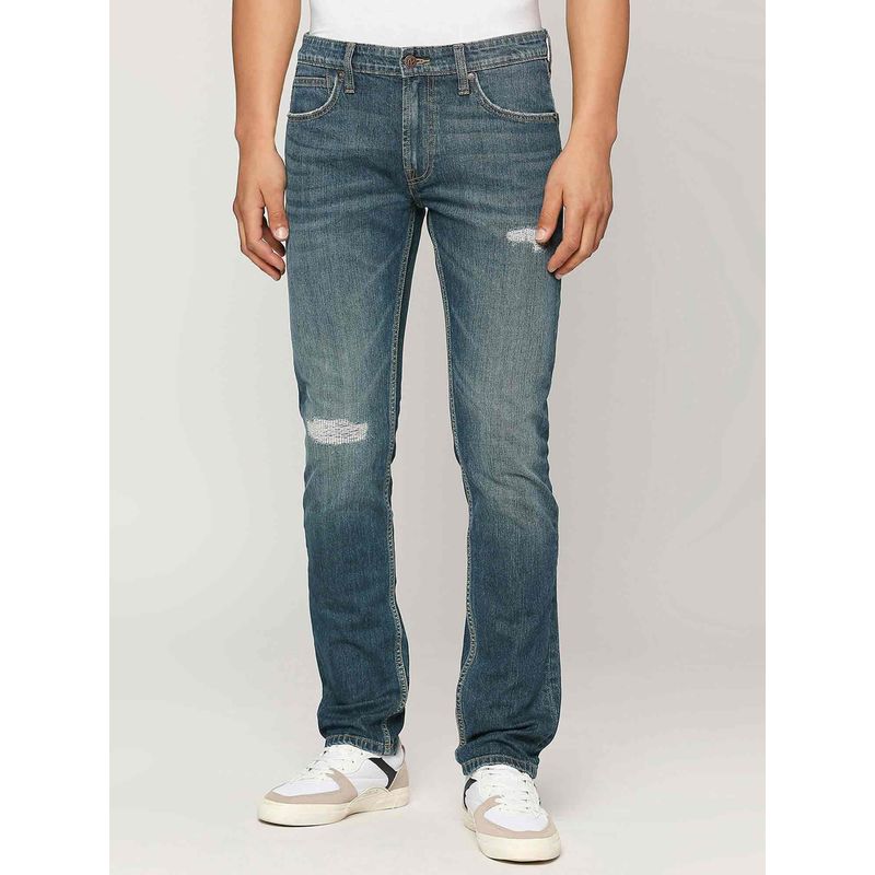 Pepe Jeans Vapour Dark Blue Mid Rise Slim Fit Jeans (36)