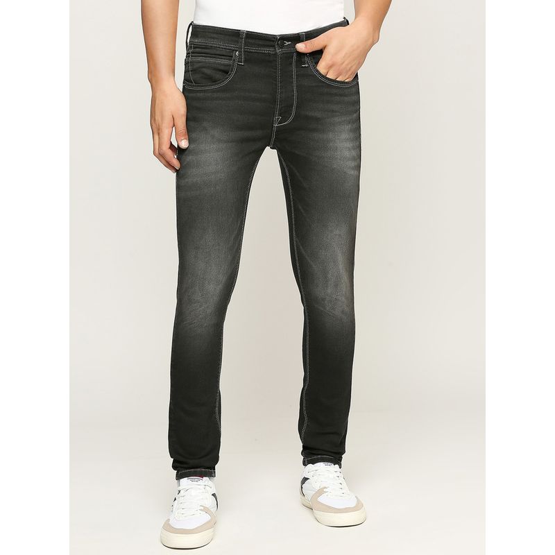 Pepe Jeans Chinox Black Mid Rise Regular Fit Jeans (38)