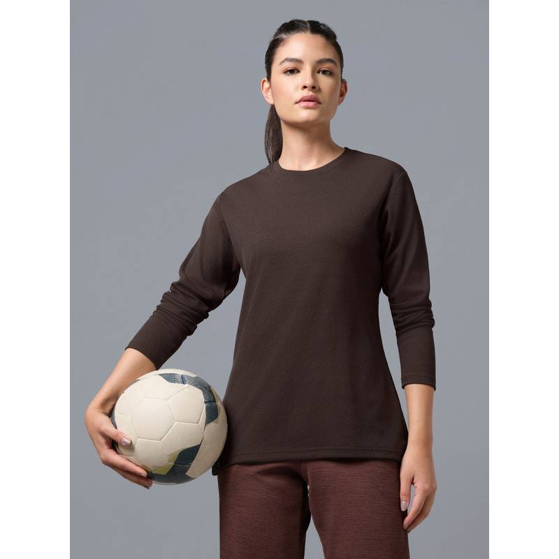 Technosport Women Regular Fit Round Neck T-Shirt With Cotflex For Activewear (S)