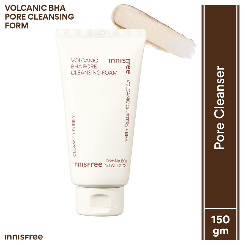 Innisfree Volcanic Clusters Bha Foaming Daily Cleanser For Excess Oil, Clogged Pores, Oily Skin