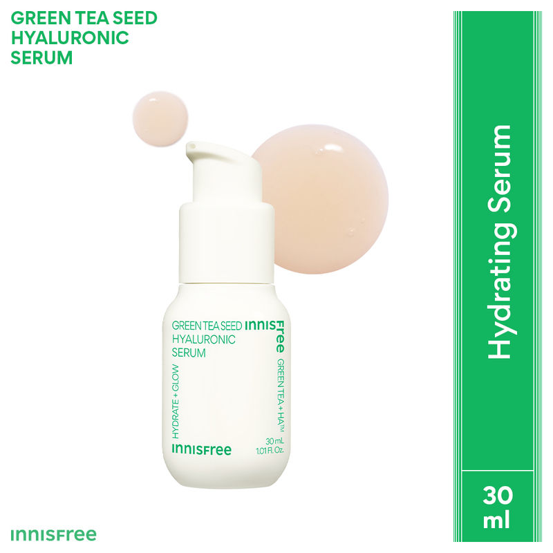 Innisfree Green Tea Hyaluronic Acid Seed Serum - Lightweight, Hydrating Formula For Acne-Prone Skin