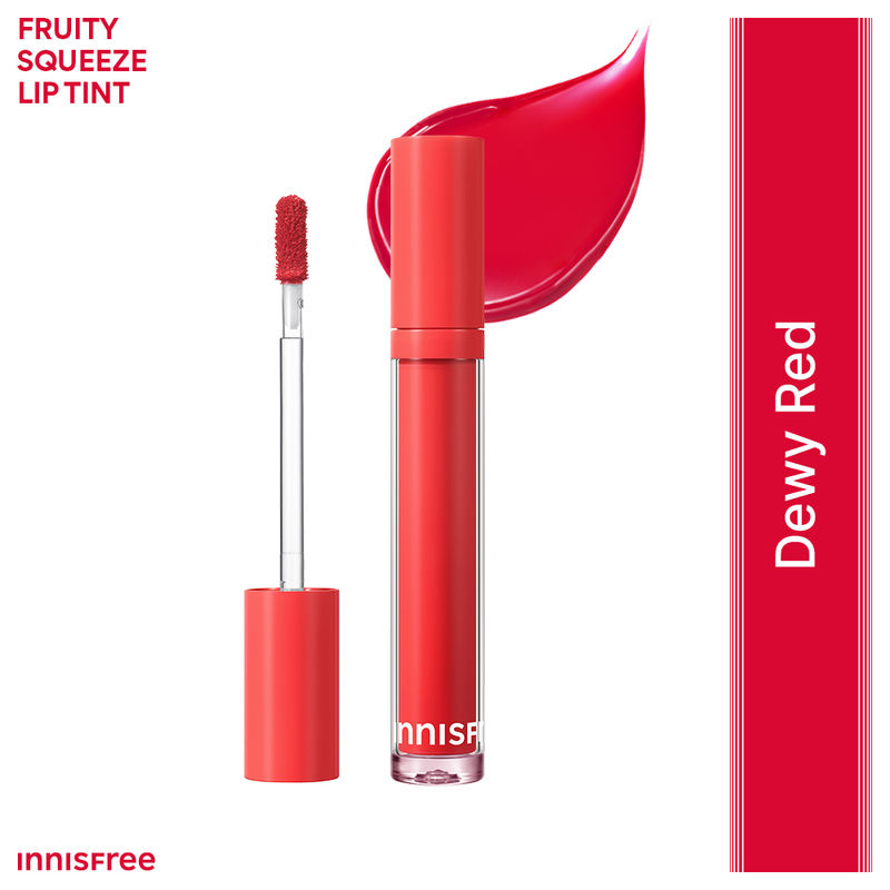 Innisfree Fruity Squeeze Tint Dewy Red - Vibrant Gloss Lip Tint
