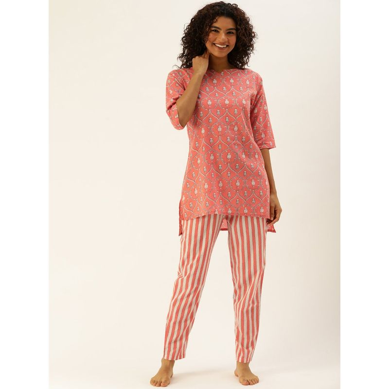 Clt.s Women Pink Kurta & Pyjamas (Pack of 2) (M)