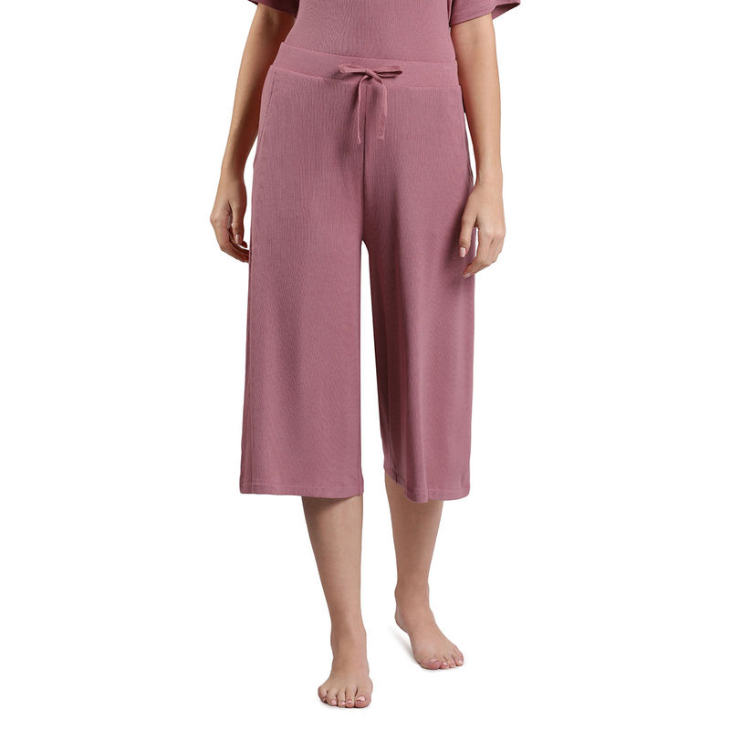 Amante Mauve Mid Rise Mid-Calf length Serene Dream Sleep Culottes Pyjama (S)