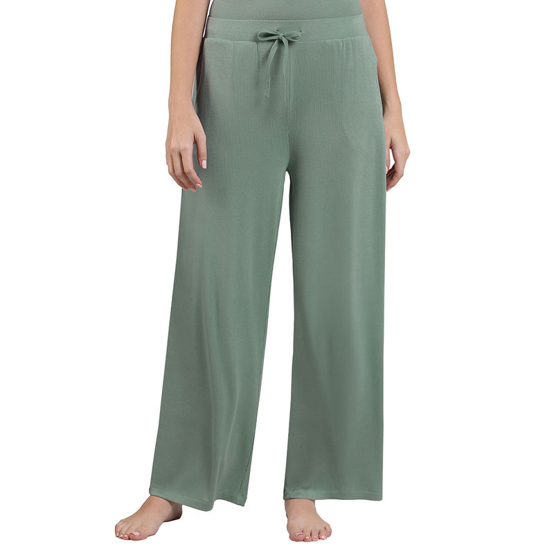 Amante Green Mid Rise Ankle Length Serene Dream Pyjama (S)