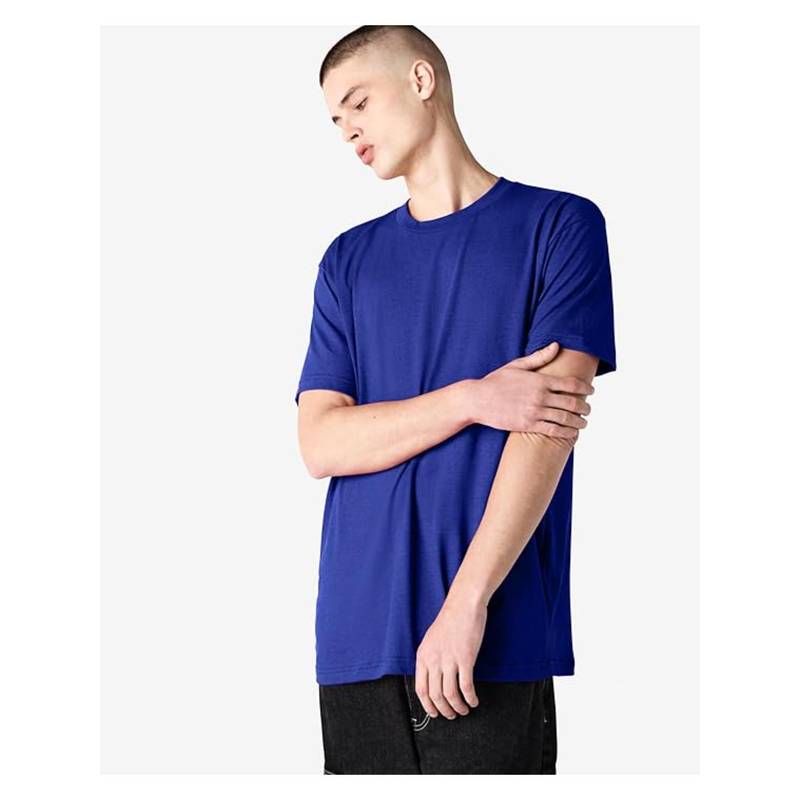 American Apparel Unisex Half Sleeves T-shirt - Blue (M)