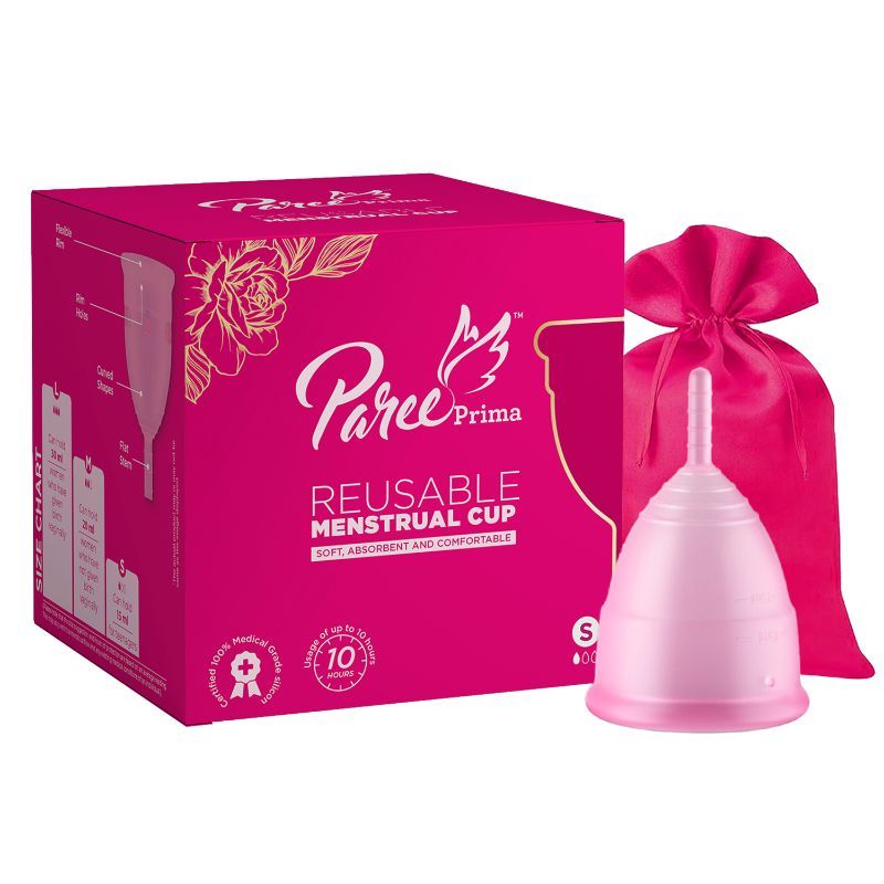 Paree Prima Reusable Menstrual Cup With Protection Pouch