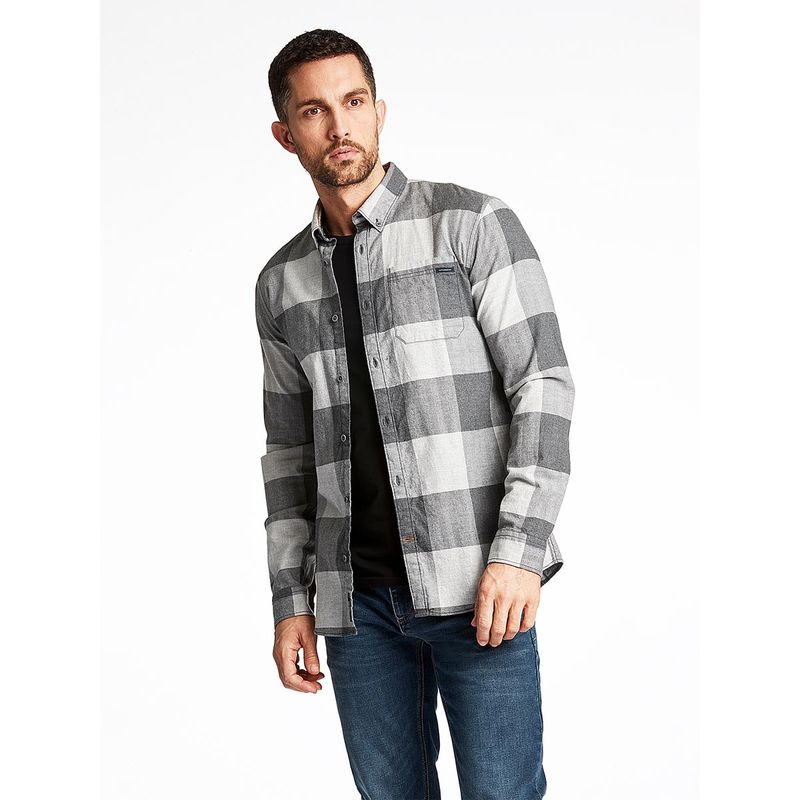 LINDBERGH Mens Checked Relaxed Fit Shirt (S)