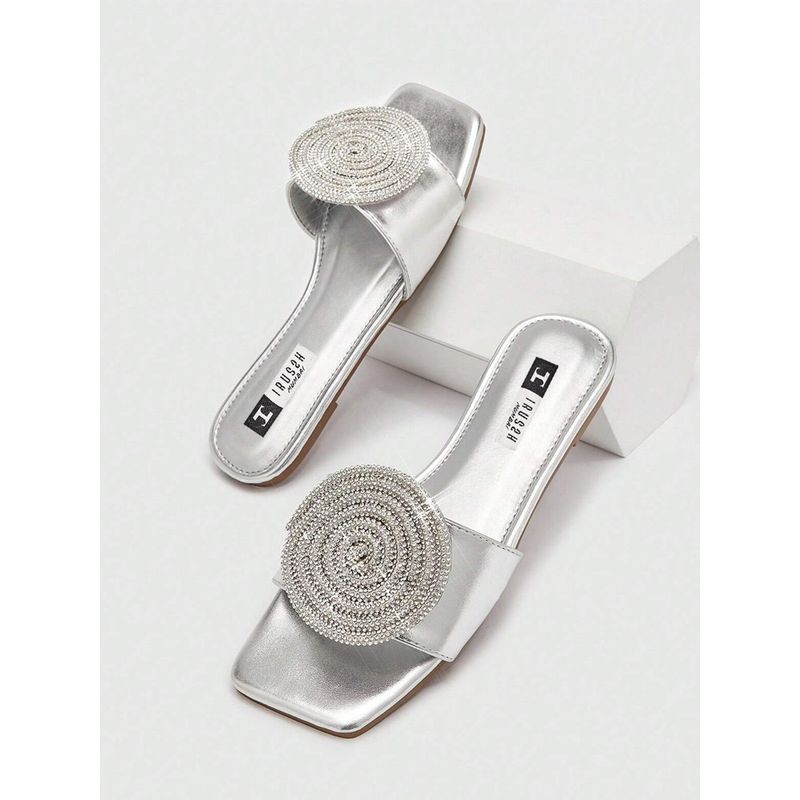 IRUSSH Silver Diamond Jalebi Flats (EURO 35)
