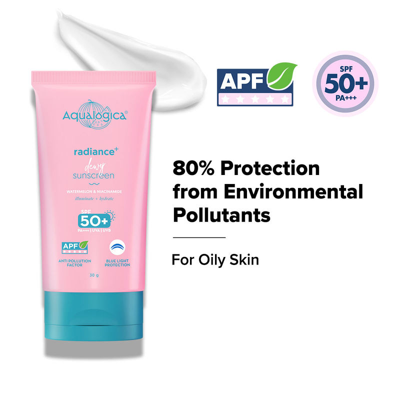 Aqualogica Radiance+ SPF 50+ PA++++, Watermelon, Niacinamide, APF, In-Vivo Tested