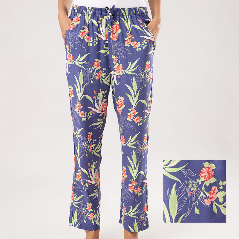 Nykd by Nykaa Printed Paradise Ultra-smooth Pyjama - NYS022 Blue Print (S)