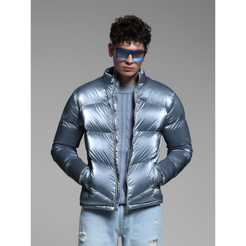 Jack & Jones Blue Regular Fit Puffer Jacket (L)