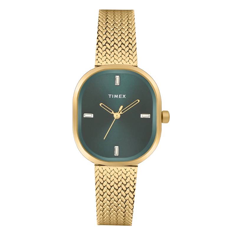 Timex Square 28mm Green Dial Analog Women Watch - TWEL20502