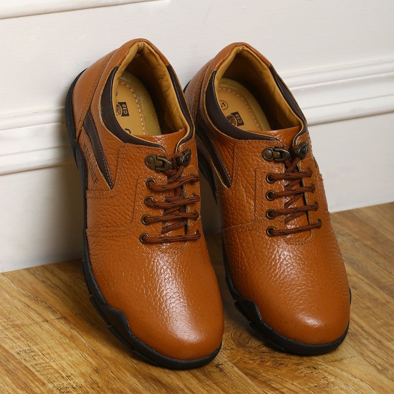 Red Chief Tan Leather Oxford Shoes (UK 6)