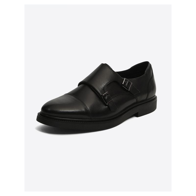 Monte Carlo Black Double Monk Strap Formal Shoes for Men (UK 10)