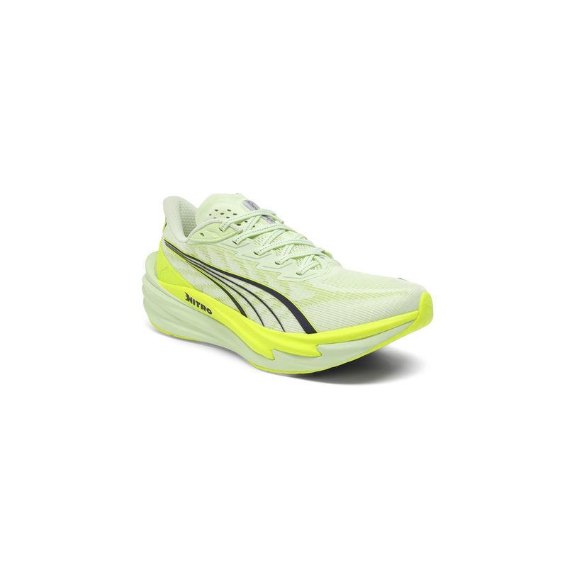 Puma Deviate NITRO 4 Men Max Cushion Green Road Running Shoes (UK 8.5)