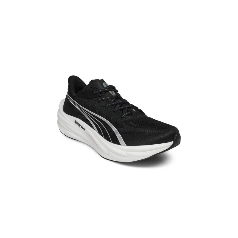Puma Deviate NITRO 4 Wide Men Black Running Shoes (UK 7.5)