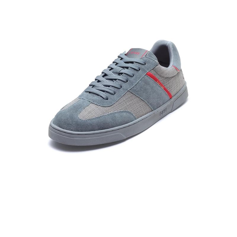 Rare Rabbit Men Fizzo Primary Grey Suede Sneakers (UK 7)