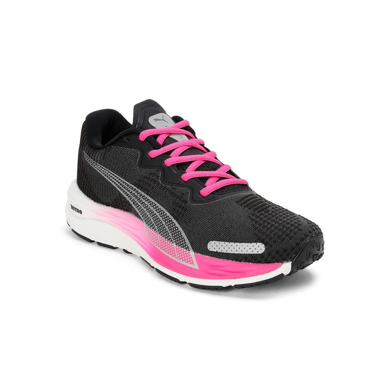 Puma Velocity Nitro 2 Fade Womens Black Running Shoes (UK 3)