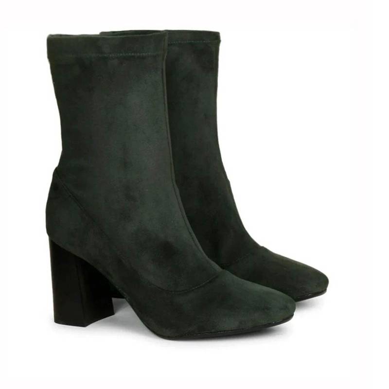 Saint G Solid Grey Leather High Ankle Boots (EURO 40)