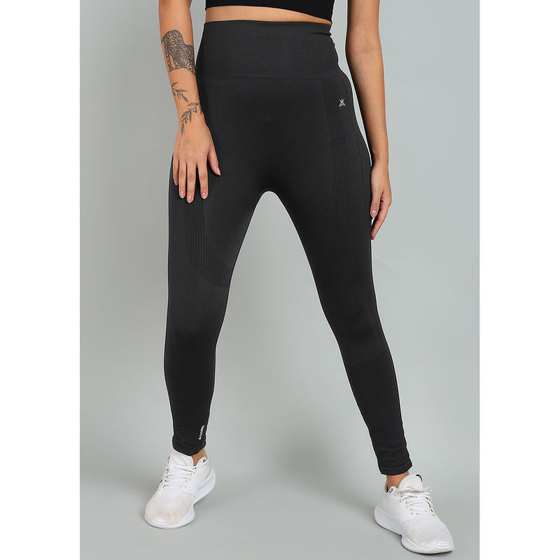 Kobo Black Womens High Waist Tights (S)