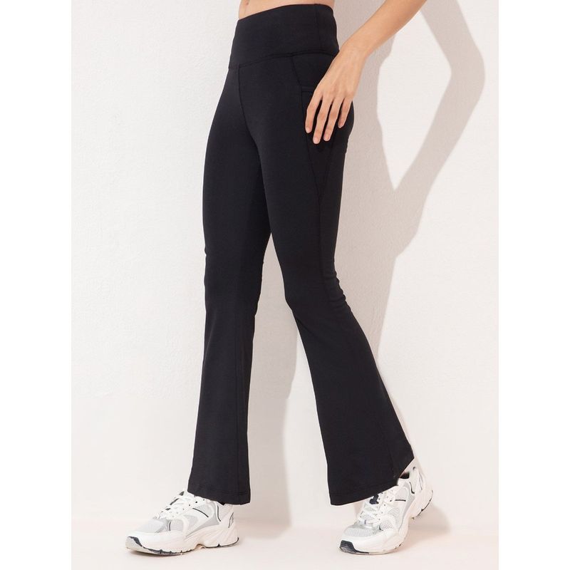 Women Stretchable Flared Pants With Pockets (XL)