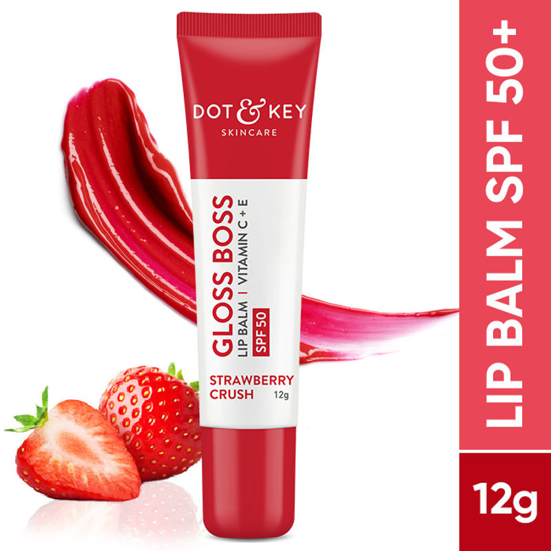 Dot & key Gloss Boss Brightening Lip Balm Vitamin C+E SPF 50 Strawberry Crush