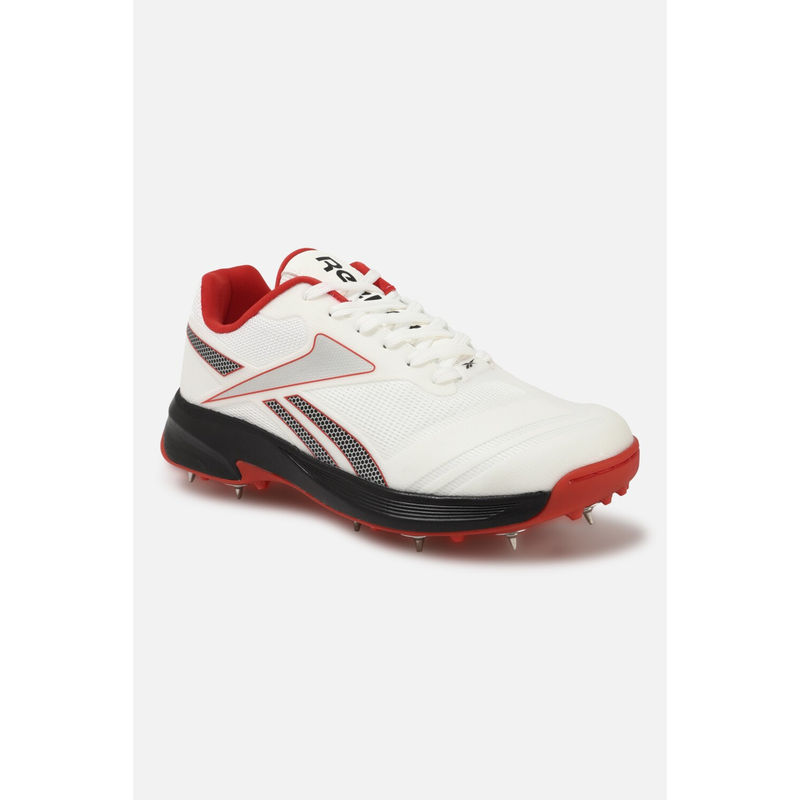 Reebok Men White & Red Cricket Shoes (UK 9)