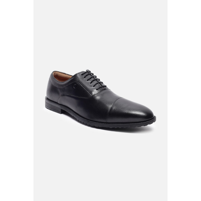 Van Heusen Men Black Lace Up Oxfords (UK 6)