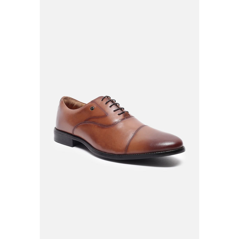 Van Heusen Men Tan Lace Up Brogues (UK 6)
