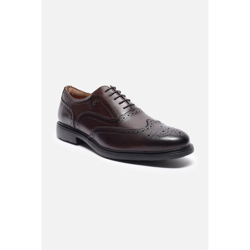 Van Heusen Men Brown Lace Up Brogues (UK 7)