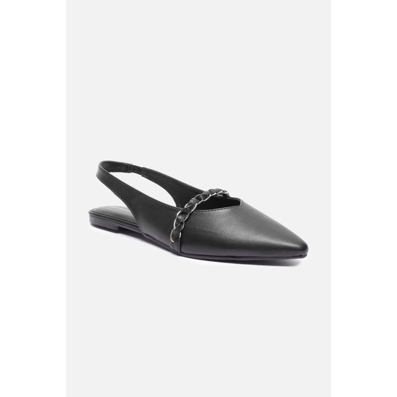 Van Heusen Women Black Sandals (UK 3)