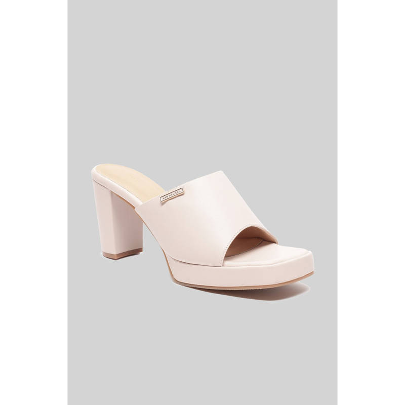 Van Heusen Women Off White Sandal Heels (UK 5)