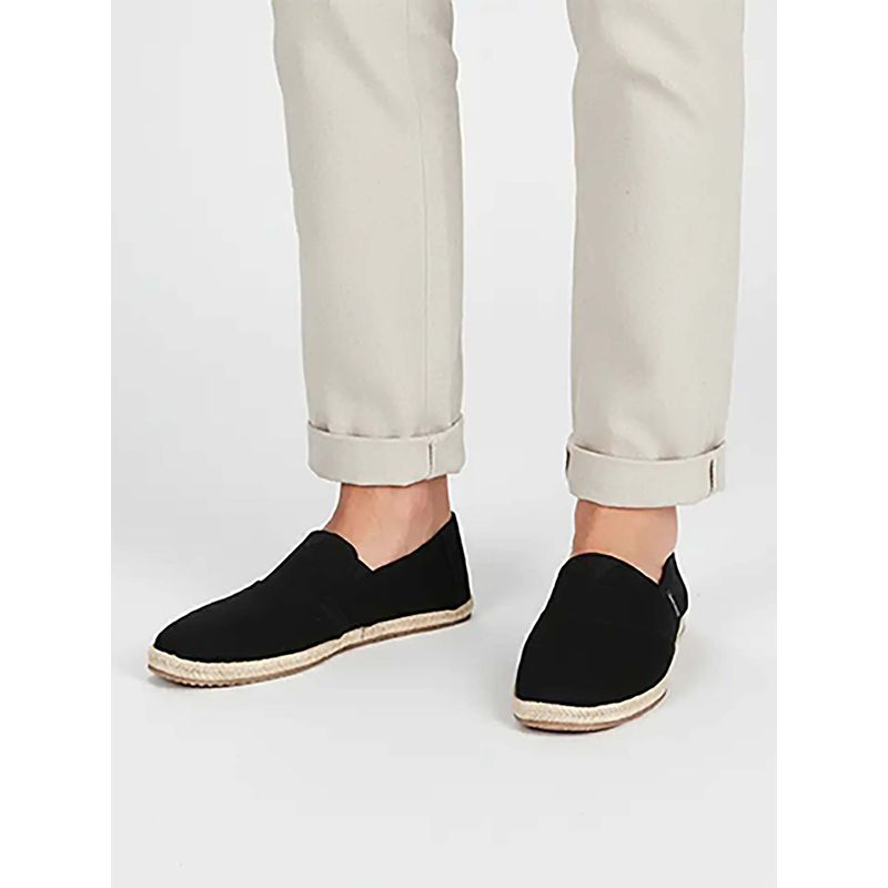 NoStrain Black Canvas Espadrilles for Men (UK 7)