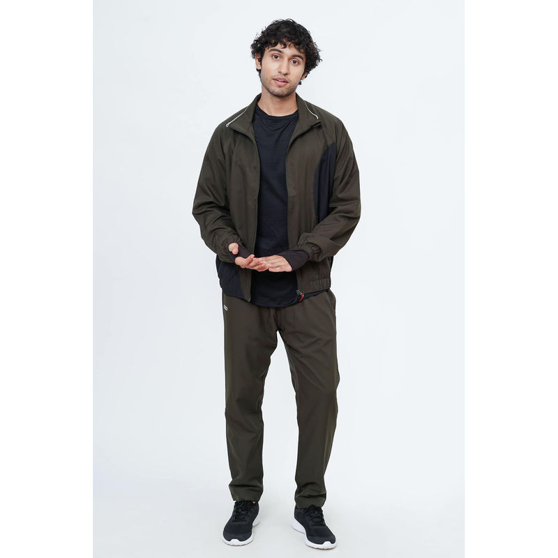Dida Olive Comfort Dry-Fit Multi-Purpose Outwear Track Suit (Set of 2) (XL)