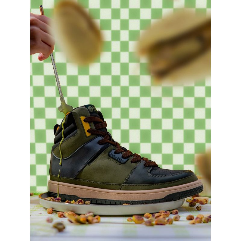 Bacca Bucci Gourmet Collection: High-Top Sneakers Green (UK 8)