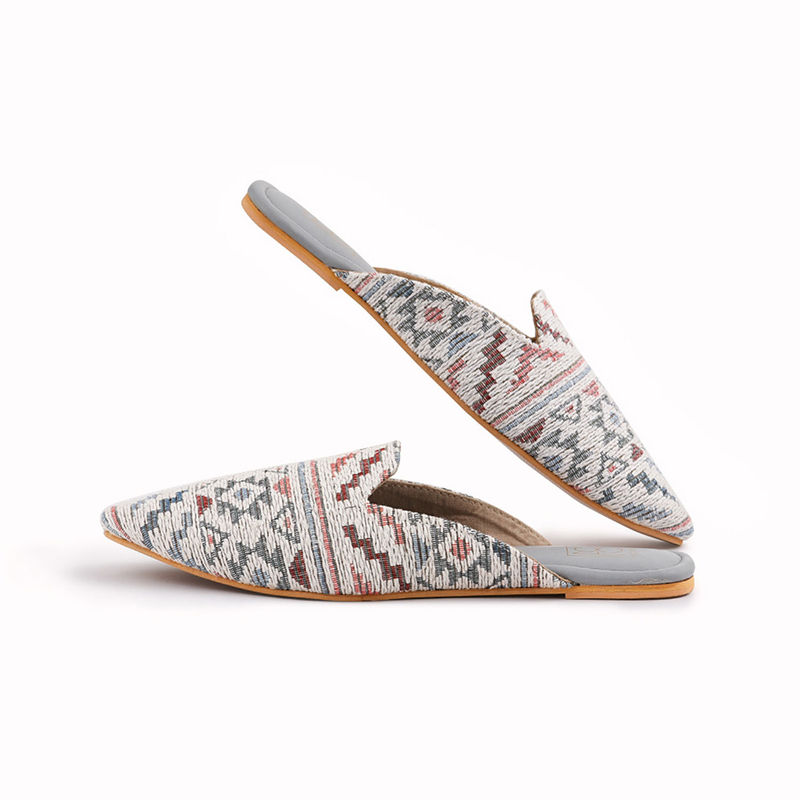 Noosh Boho Slip On Mules Grey (EURO 38-39)