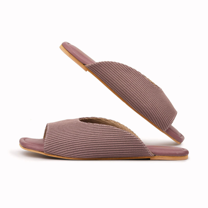 Noosh Cords Peep Toe Slippers Mauve (EURO 38)