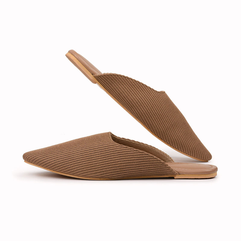Noosh Cords Modern Slip On Mules Tan (EURO 35)