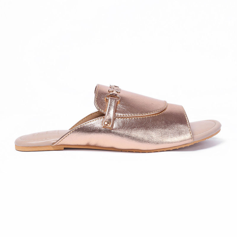 Noosh Glam Embellished Peep Toe Rose Gold (EURO 35)